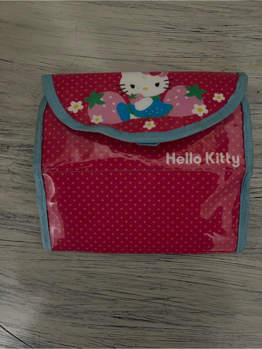 Vintage Sanrio Hello Kitty Roll-Up Hanging Organizer – 4 Zippered Compartments